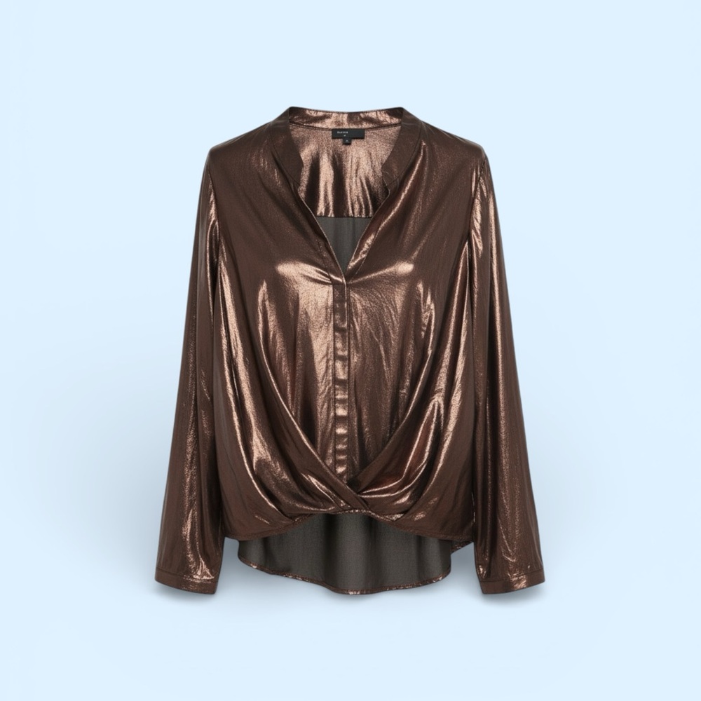 Current Air Shimmering Bronze Blouse